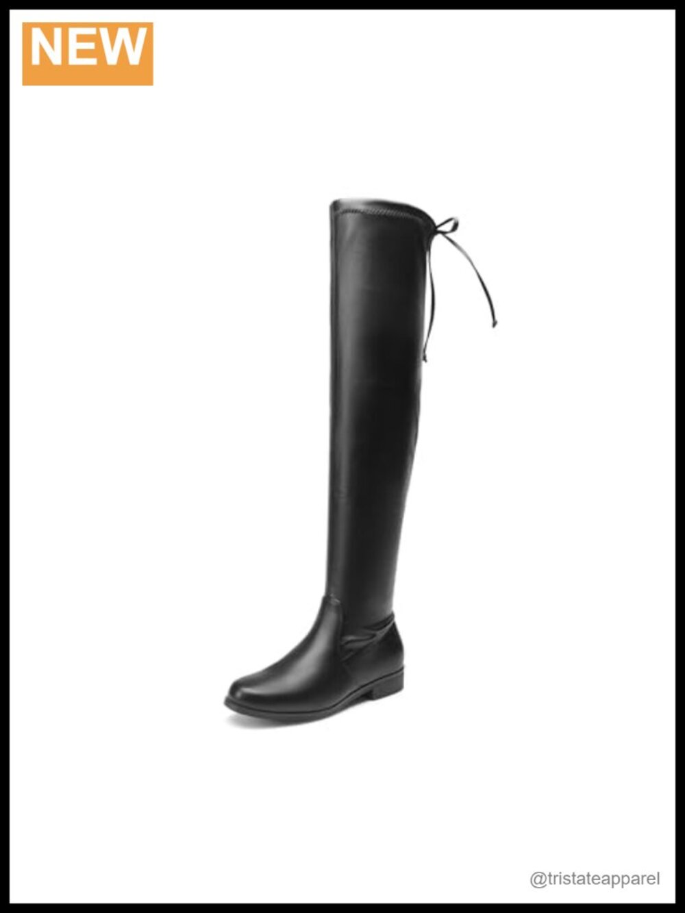 Faux Leather Thigh High Block Heel Boots Stretchy Side Zipper
